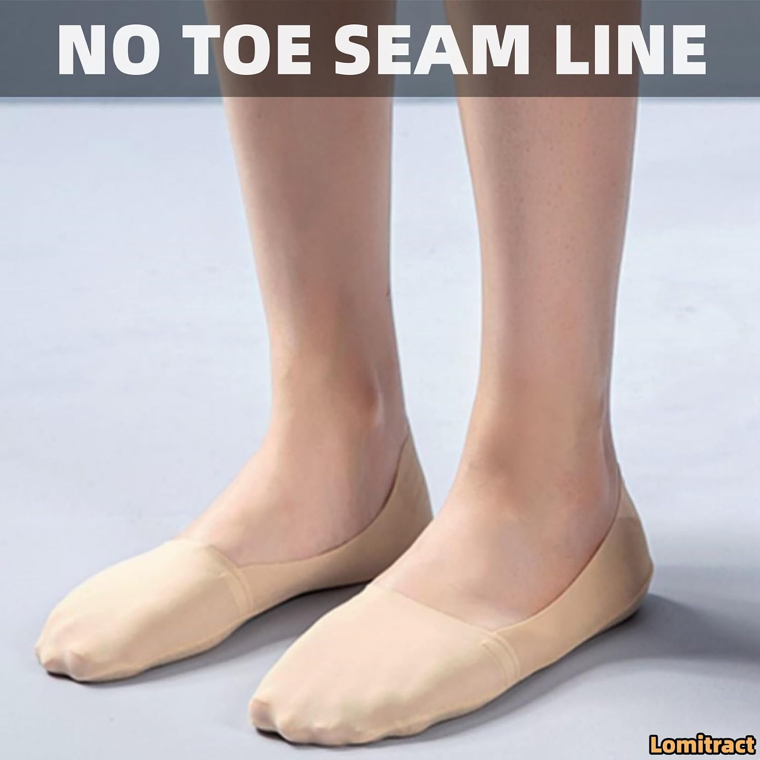 Lomitract Thin No Show Socks (Women 5-12), Made of Ice Silk Surface on the Surface & Cotton on the Bottom