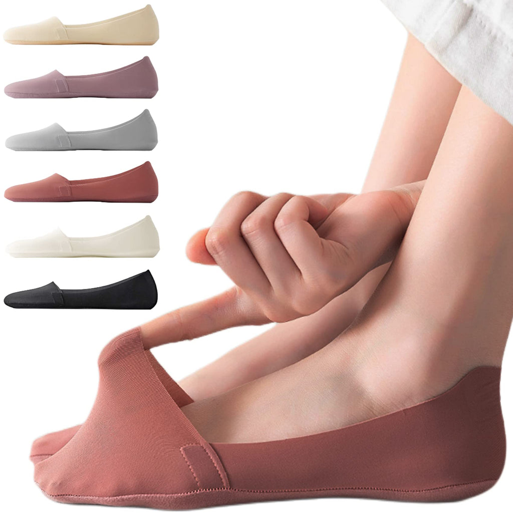 Lomitract Thin No Show Socks (Women 5-12), Made of Ice Silk Surface on the Surface & Cotton on the Bottom
