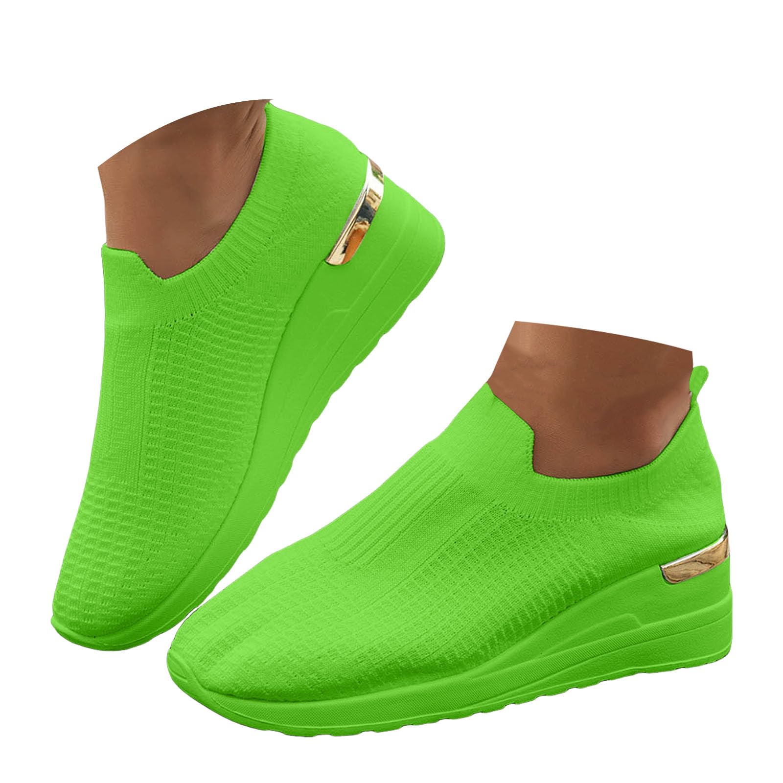 Women's Walking Sneakers with Arch, Breathable Mesh Slip On Sports Shoes, Soft Cushion Thick Sole Casual Athletic Shoes for Daily Walking, Standing Work, Travel, Gym, and Everyday Wear