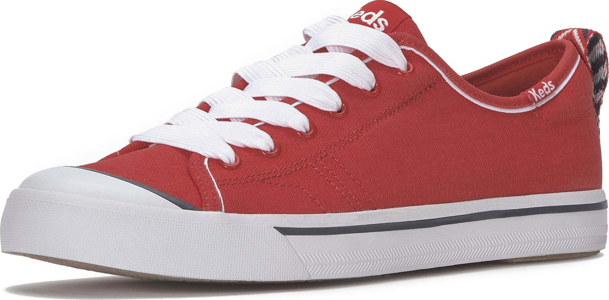Women's Slip On Sneakers, Canvas Low Top Fashion Shoes with Stretch Laces, Heel Pull Tab, Breathable Lining, EVA Insole, Flexible Rubber Outsole, Round Toe Casual Walking Footwear