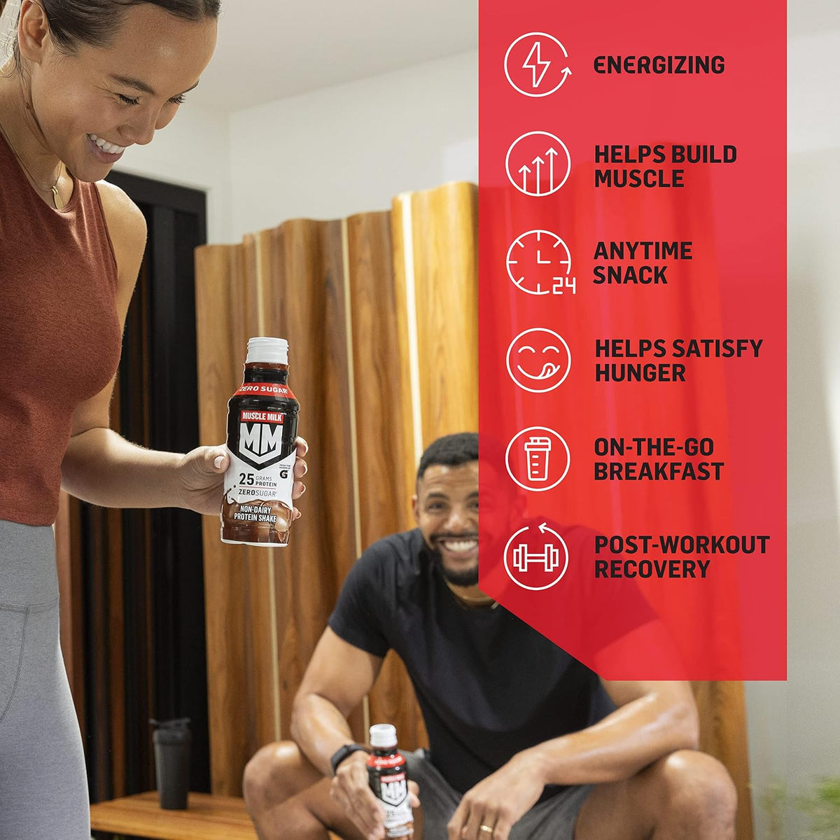 Muscle Milk Genuine Liquid Protein Shake, Vanilla Crème, 25g Protein, 14 Fl Oz Bottle, 12 Pack